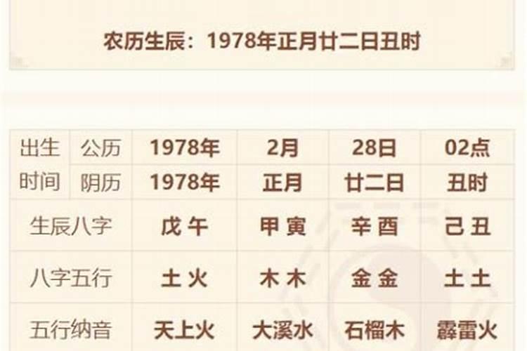 1978年属什么生肖什么命五行缺什么