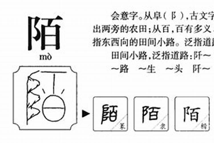 陌字属性五行