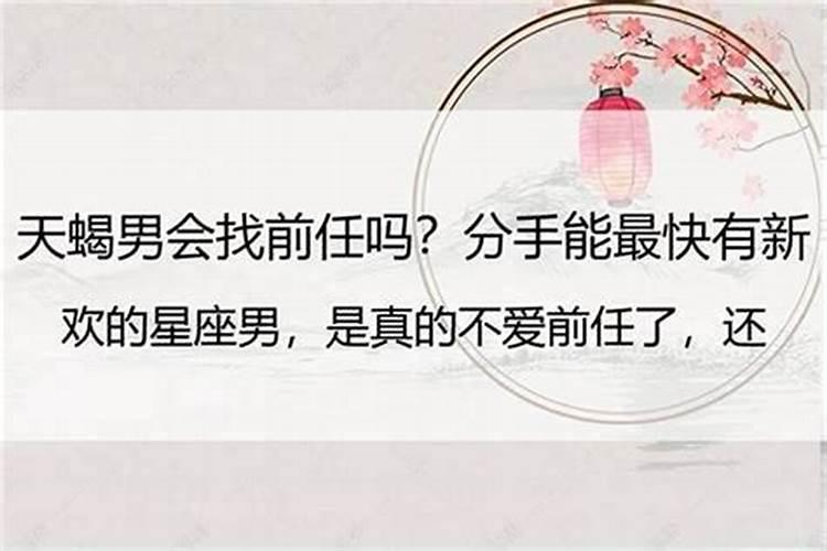 天蝎男和现任分手找前任