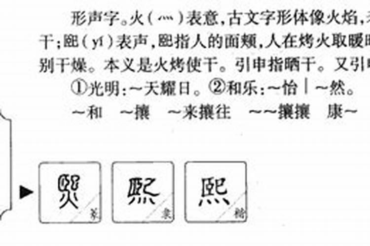 熙字五行属什么寓意和象征