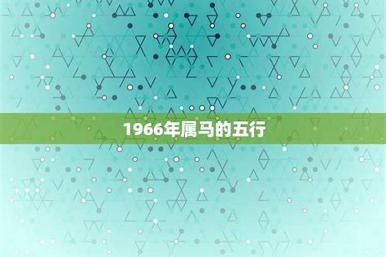 1966年马是什么命五行属什么