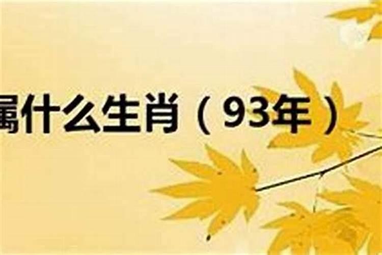 出生1993年是什么生肖属相