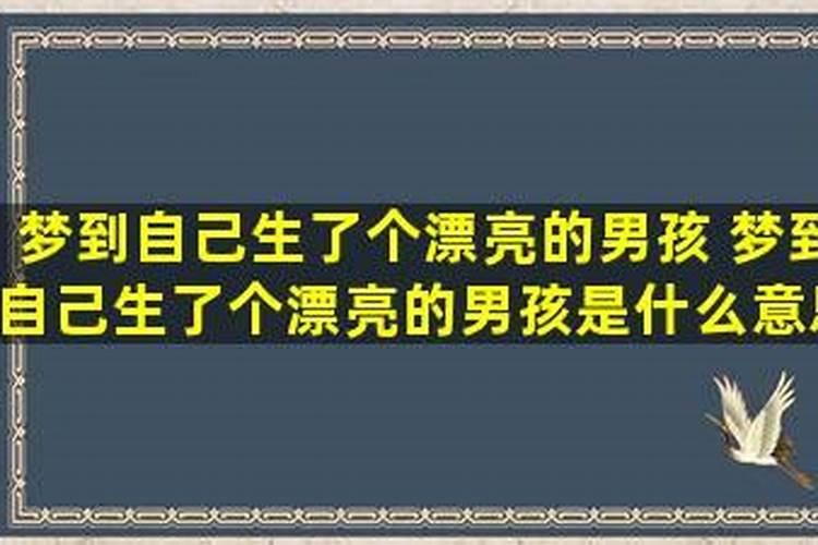 做梦梦见自己生了男孩是什么意思