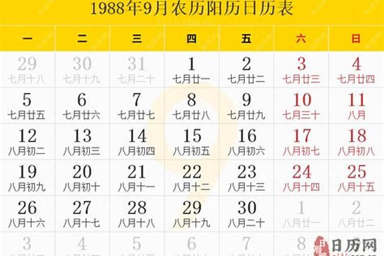 农历1988年9月12日阳历是什么星座