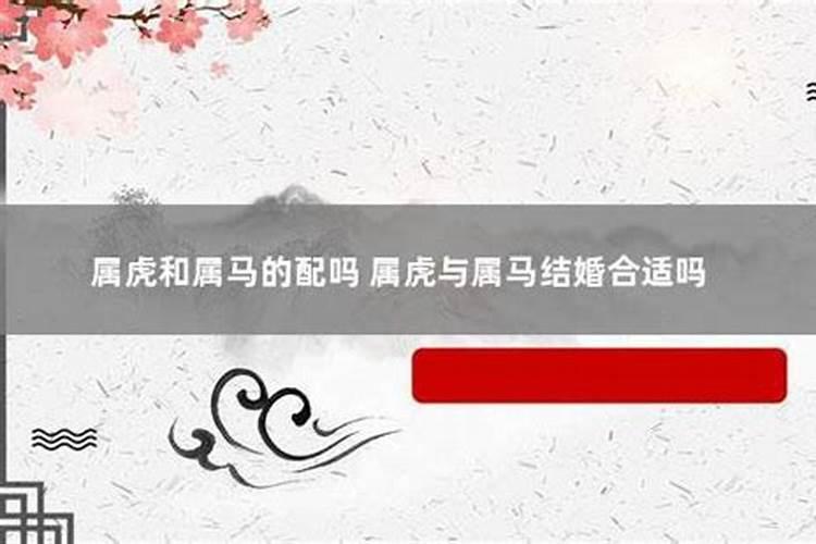 属虎和属马的相配吗能不能合婚