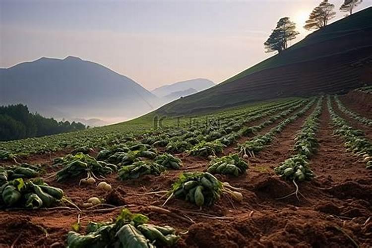 梦见山坡上全是土