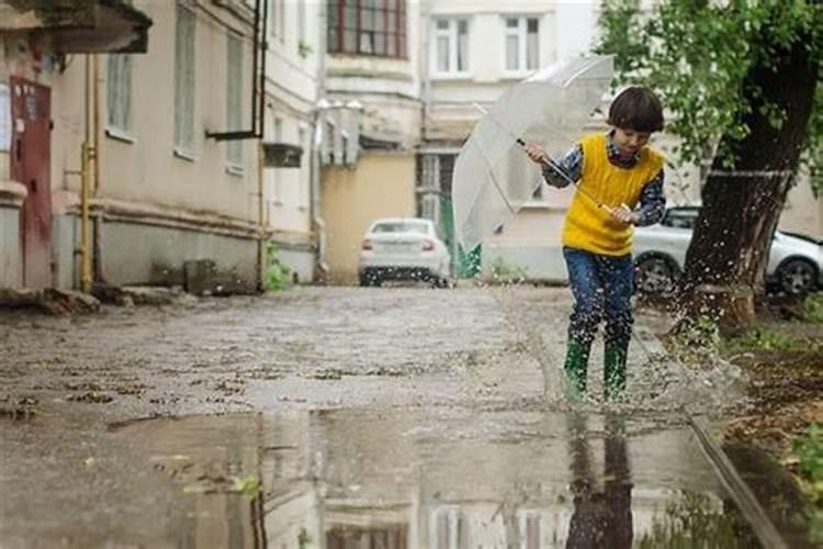 女人梦见下雨了地上都是水