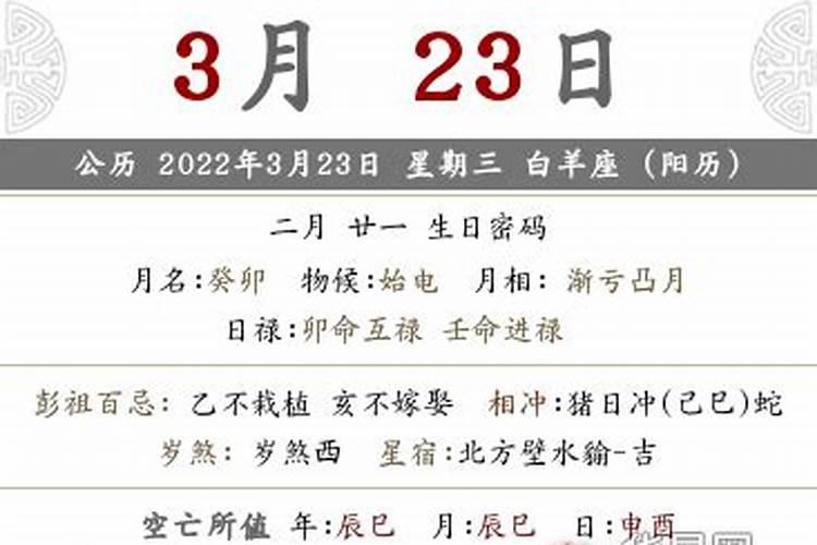 2022年农历2月属什么生肖属相