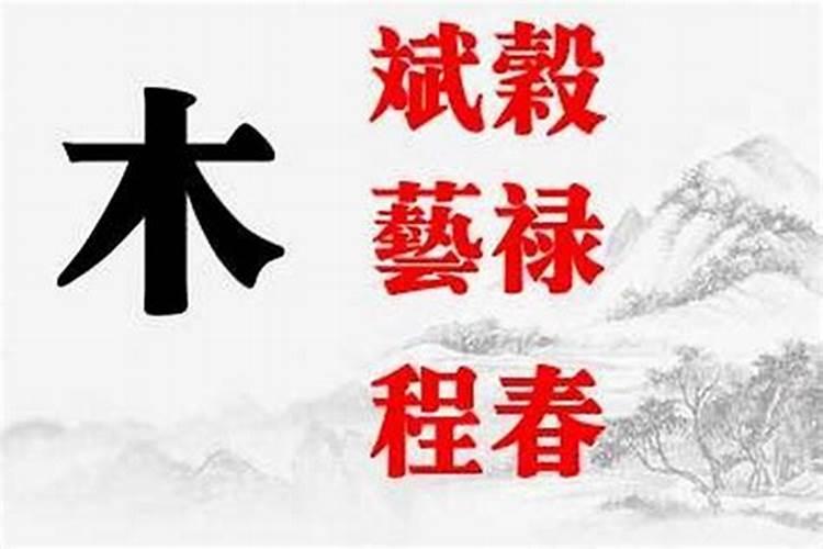 五行中属火和木的字