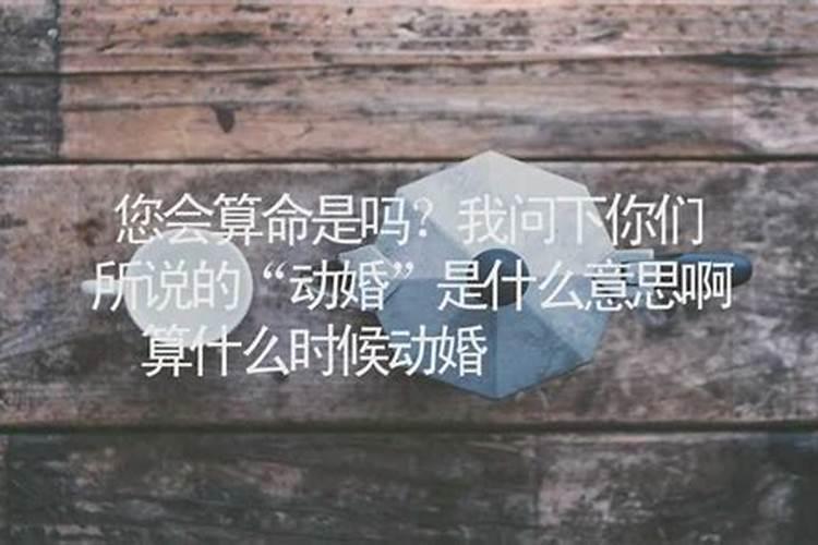 算命说婚姻已动是什么意思