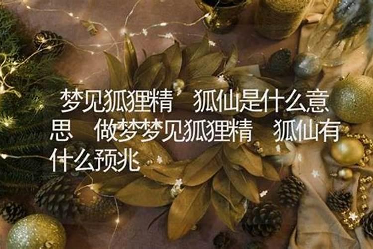 梦见狐仙是什么征兆