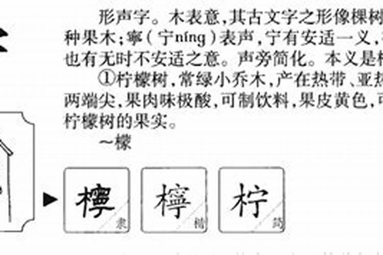 柠字五行属什么