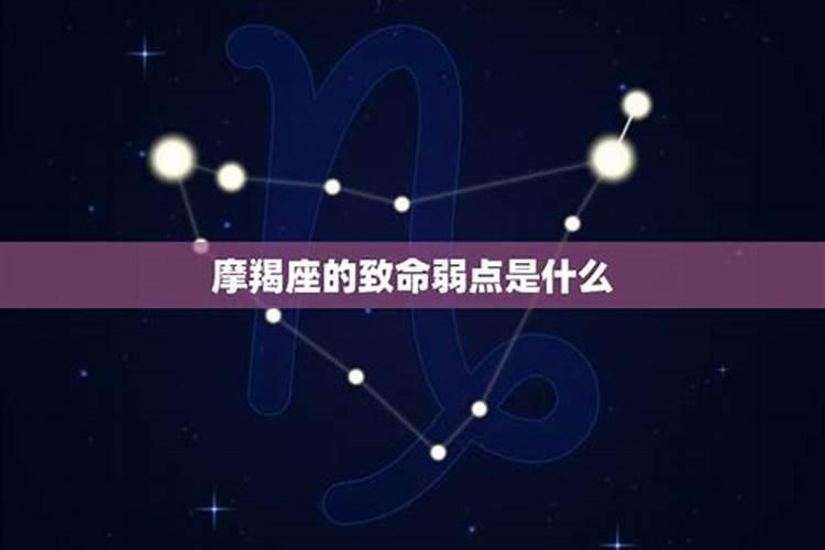 摩羯座弱点是什么星座