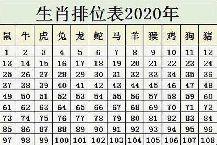 2020生肖几岁