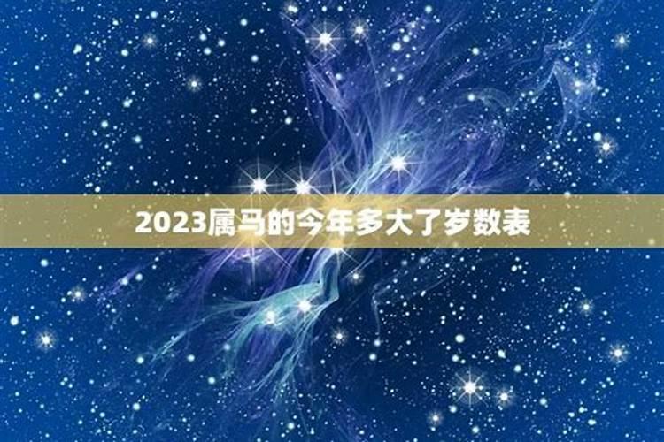 2023年属马多大岁数了