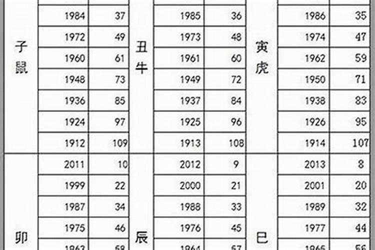 属鼠的人今年几岁了