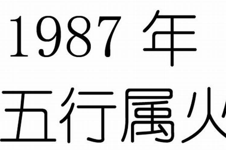 1987年什么年五行属什么