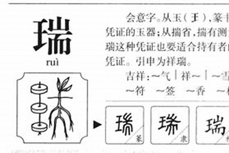 瑞五行属性是什么字