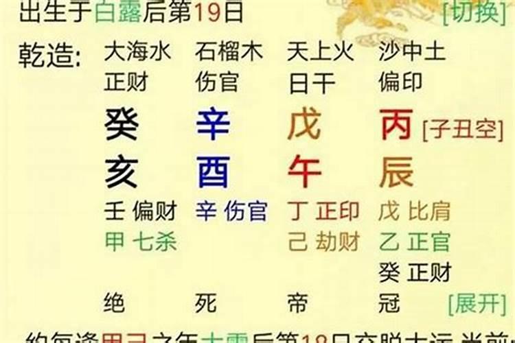 八字财库冲开