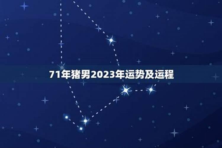 71年属猪男命2023年运程