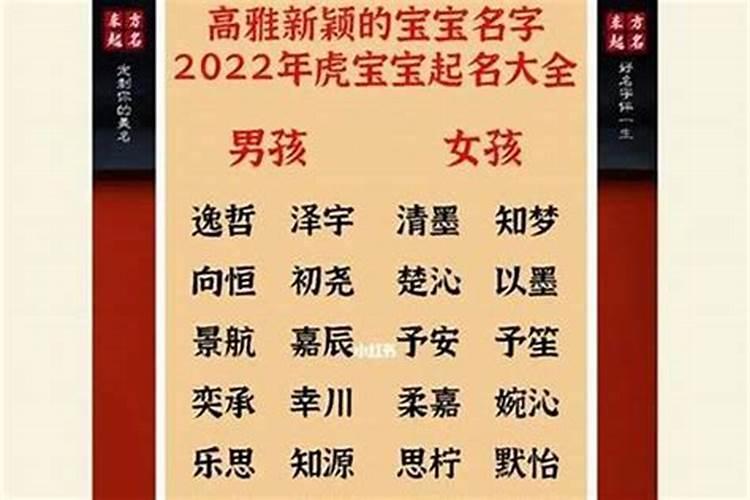 虎年立春出生的名字