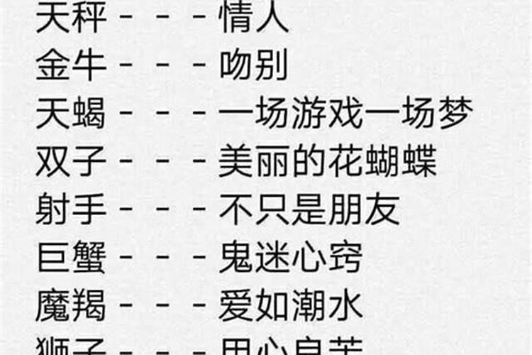 十二星座的房间名字叫什么名字呢