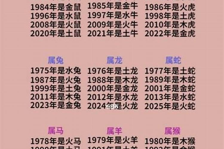 2022年份生肖表