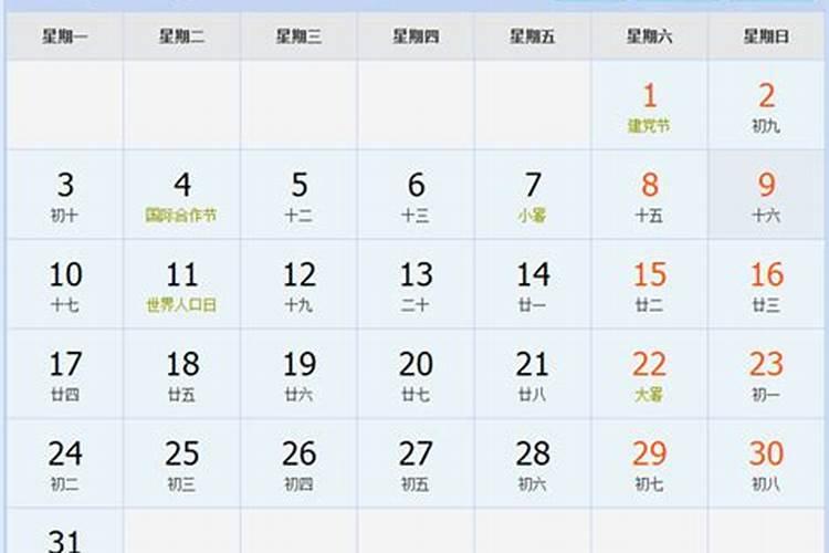 2017年7月生肖