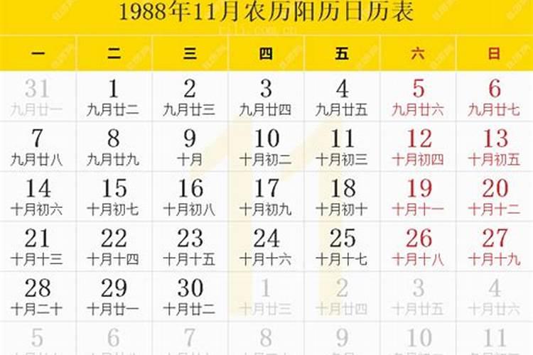 1988年11月16日阳历是什么星座