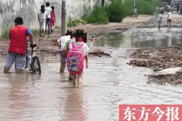 梦见道路被雨水漫了