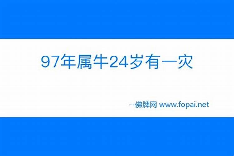 97年属牛24岁2021劫难