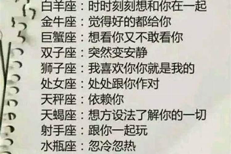 12星座喜欢你就想睡你的表现