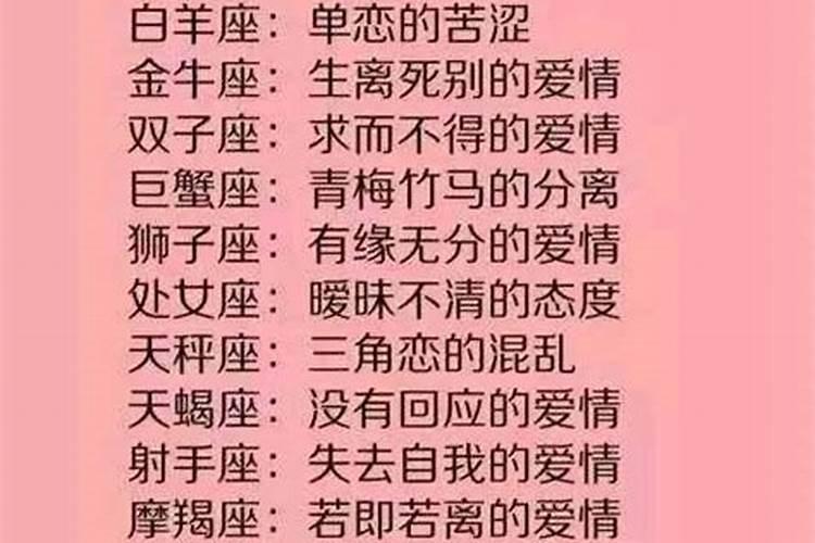 十二星座的接吻