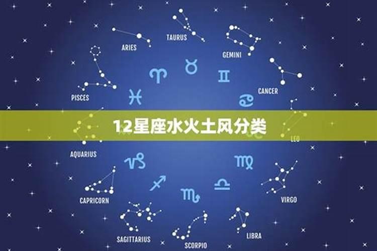 12星座水火土风分为