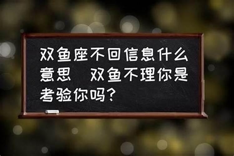 双鱼座不回信息什么意思