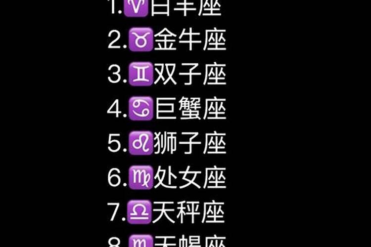 12星座各种排行榜