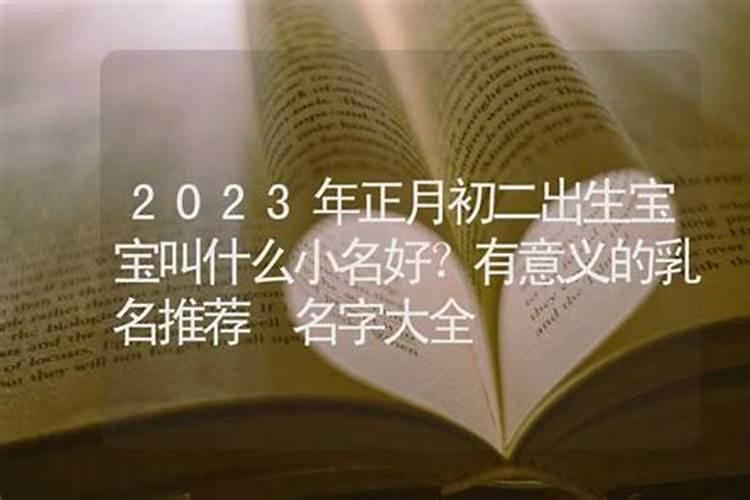 2023正月初二出生男孩