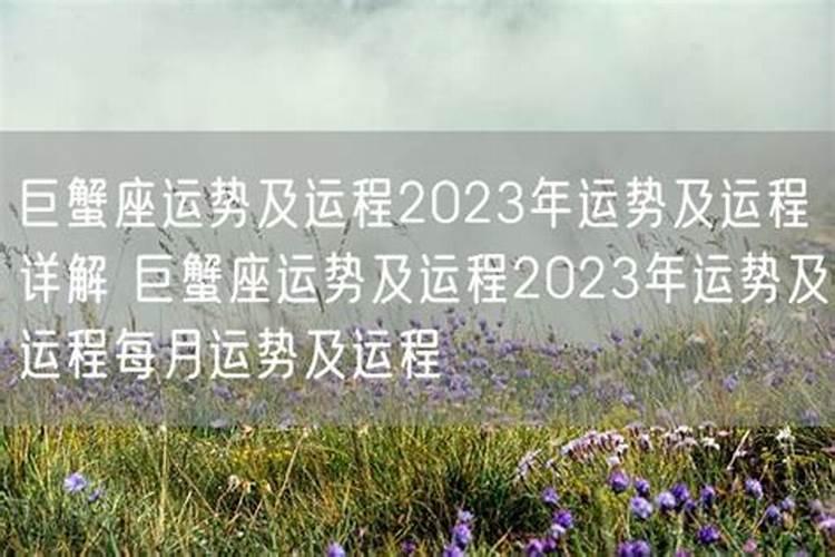 巨蟹座运势2023年运势每月运势如何