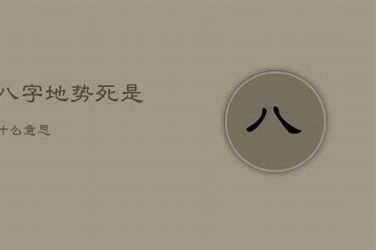 八字里地势是什么意思