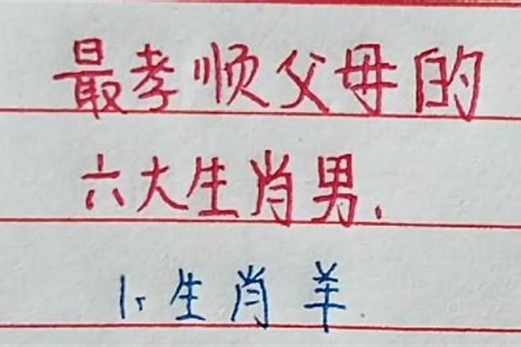 哪个生肖比较孝顺