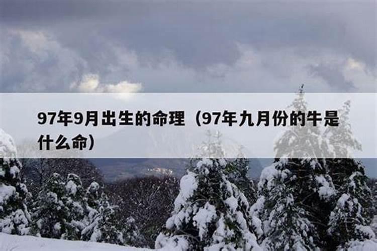 1997年农历九月初九出生的是什么星座的人