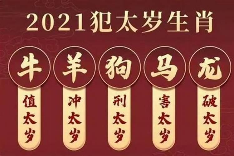 2021牛年犯太岁的生肖