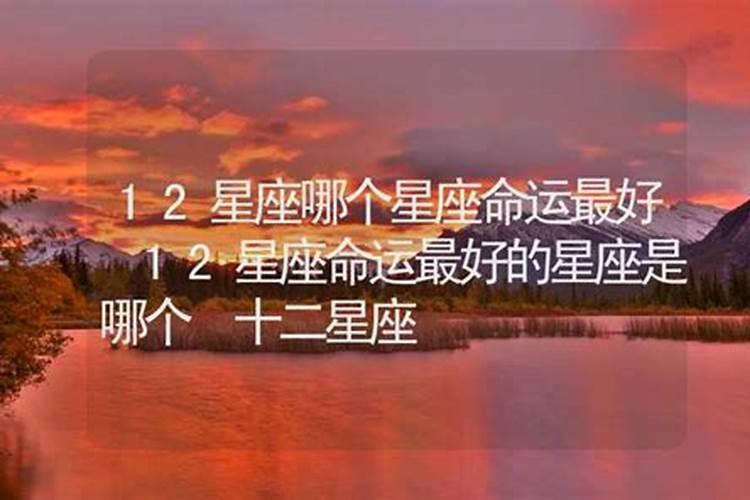 12星座谁最命好