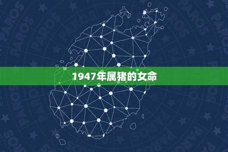 1947年属猪的是什么命女的