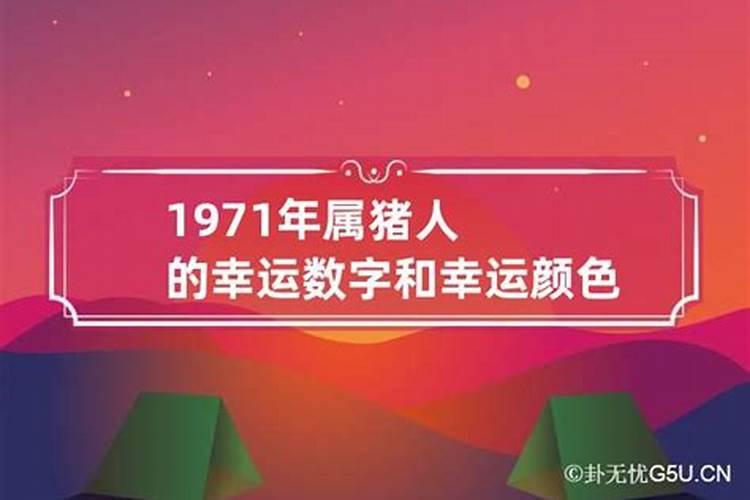 1971年属猪幸运数字和颜色