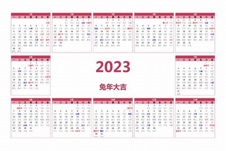 2023农历生肖日