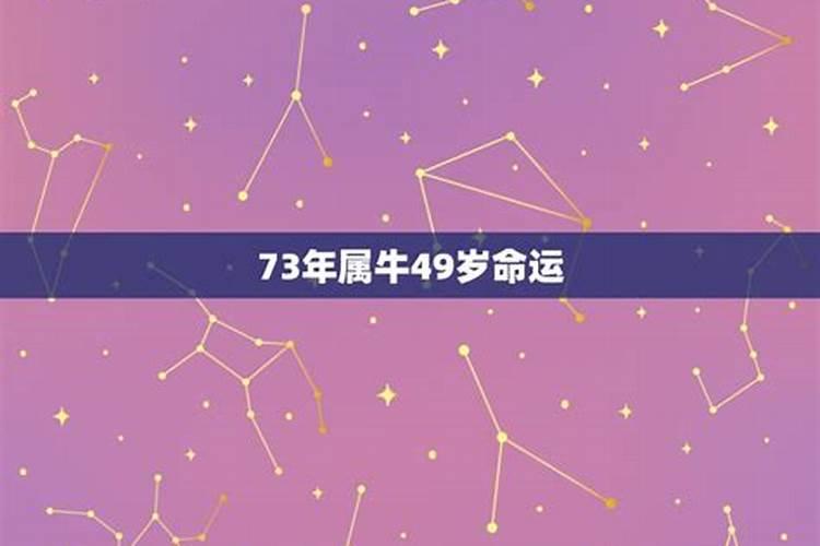 73年属牛女49岁运势如何