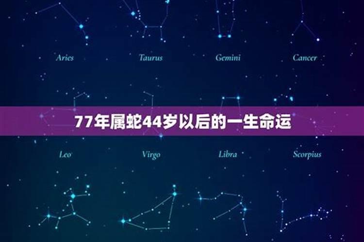 77年属蛇44岁是什么命运