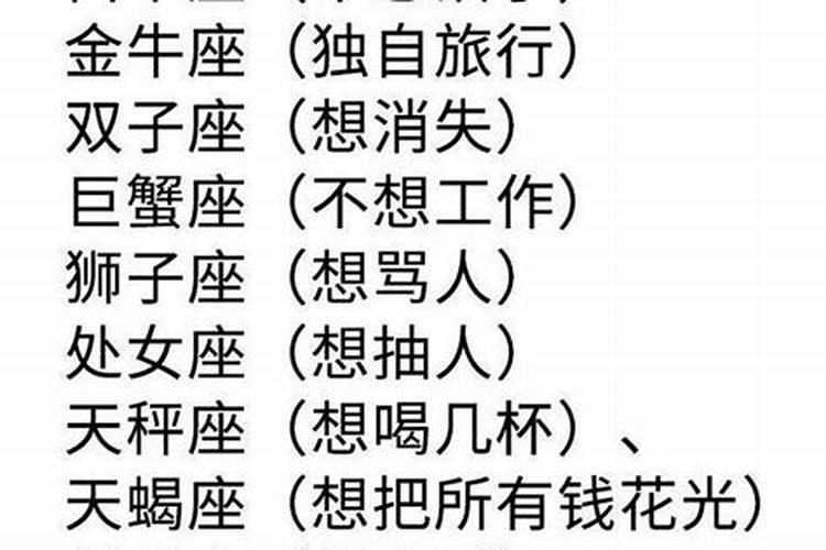 12星座大全性格特点