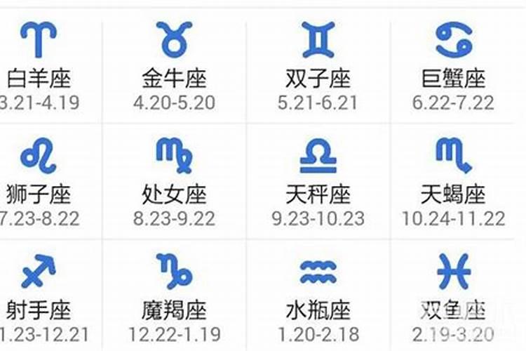 7月份都有哪些星座